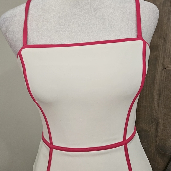 NBD Achillea Stretch Sleeveless/straples Mini in White/pink Contrast.Size XS NWT - Picture 2 of 14
